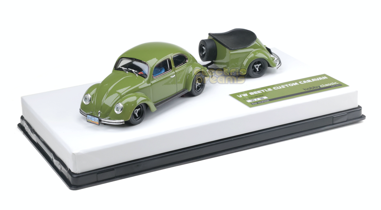 HobbyClassic HCP-202-2 - VW Beetle + Trailer Military Green